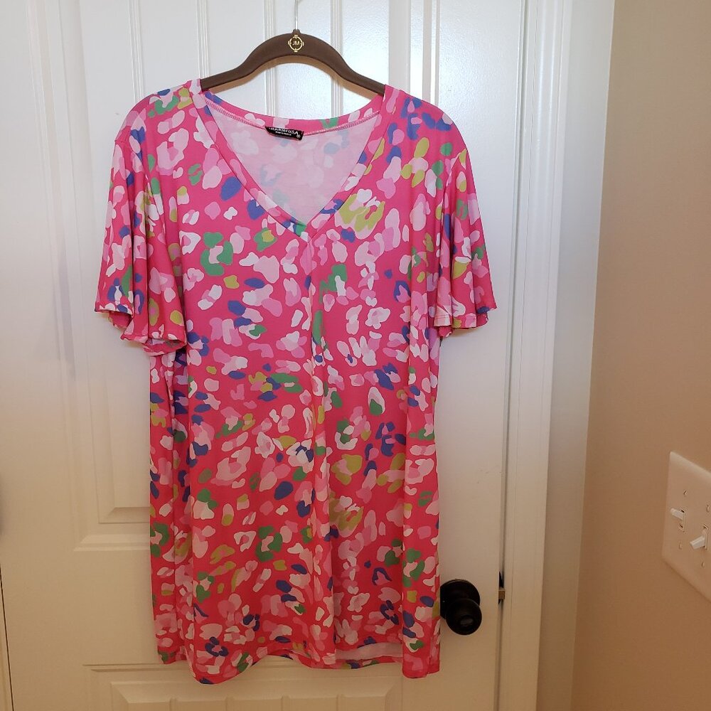 Heimish Pink Colorful Top - 1XL